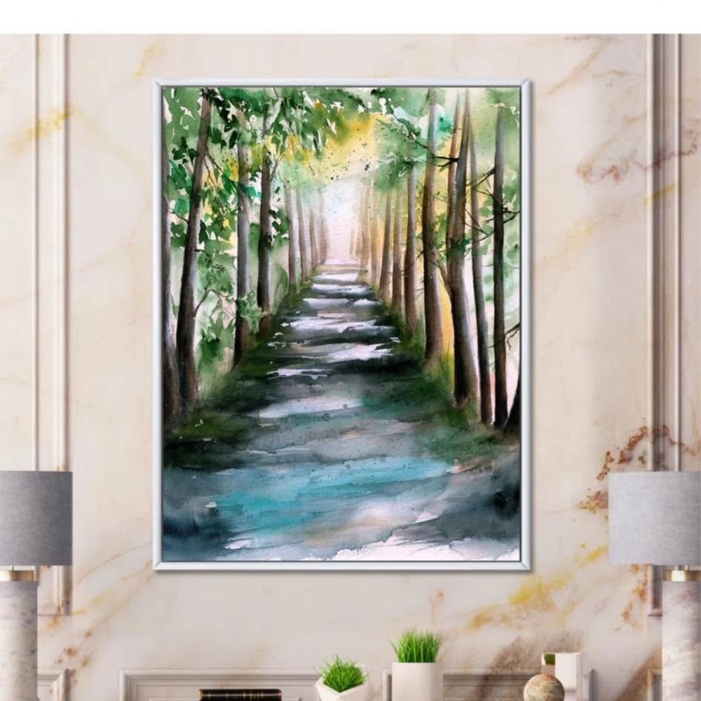 Forest Pathway Canvas Art